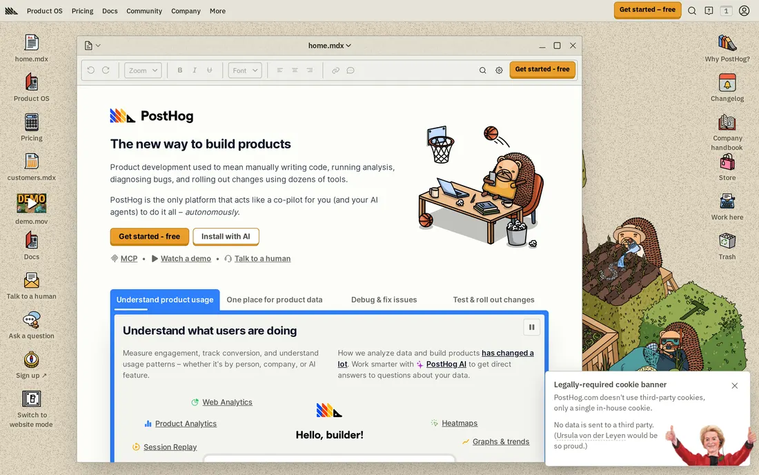 posthog.com original screenshot