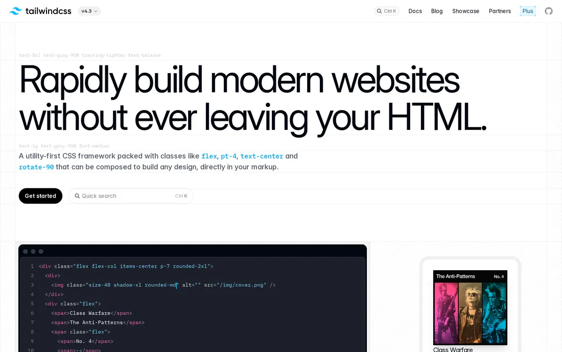 tailwindcss.com original screenshot